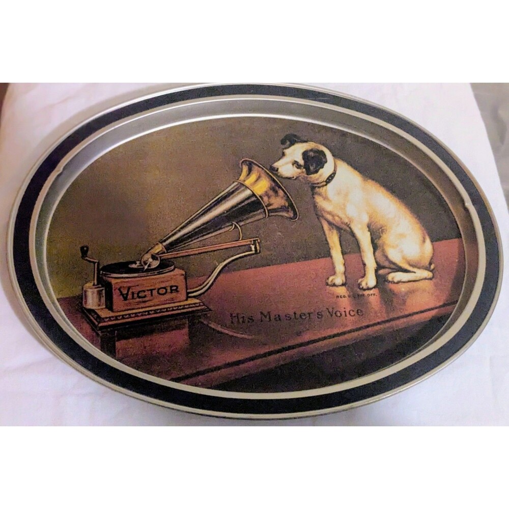Fabcraft Inc. His Master's Voice Victor Phonograph Nipper Metal Serving Tray